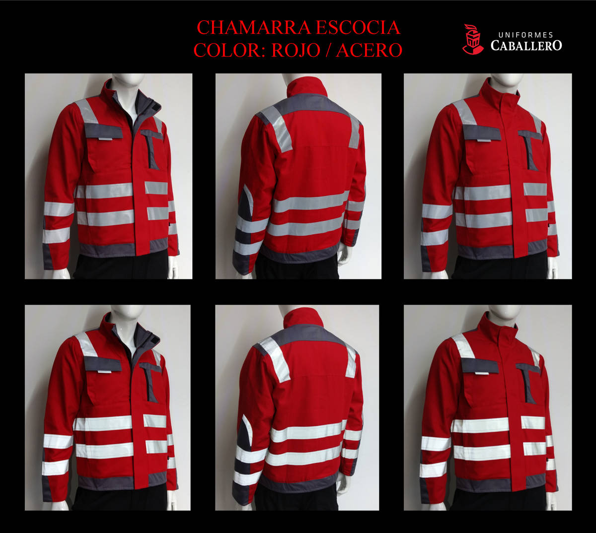 Chamara Escocia en rojo y gris acero